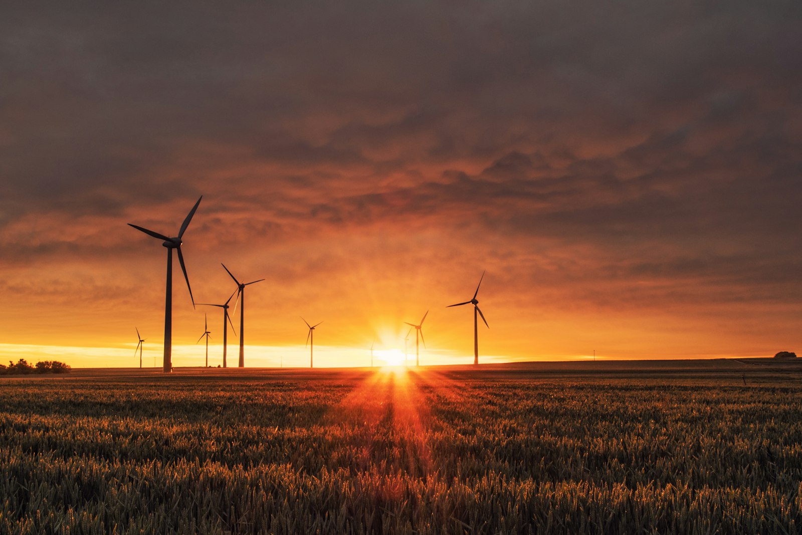 ENASYN wind turbines adaptive energy synthesis at sunset